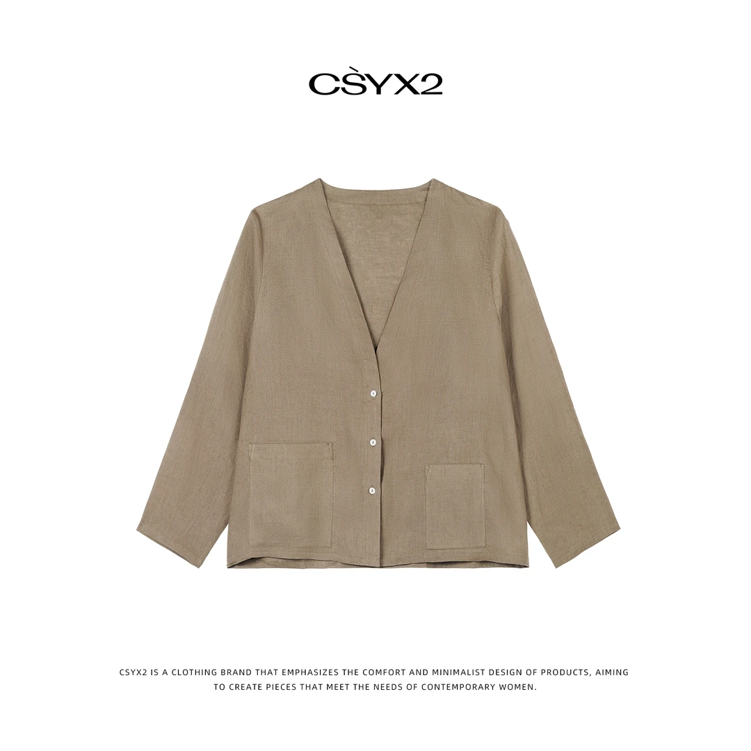 CsyX2 -2025S/S100%亚麻老钱穿搭衬衣SC-0049