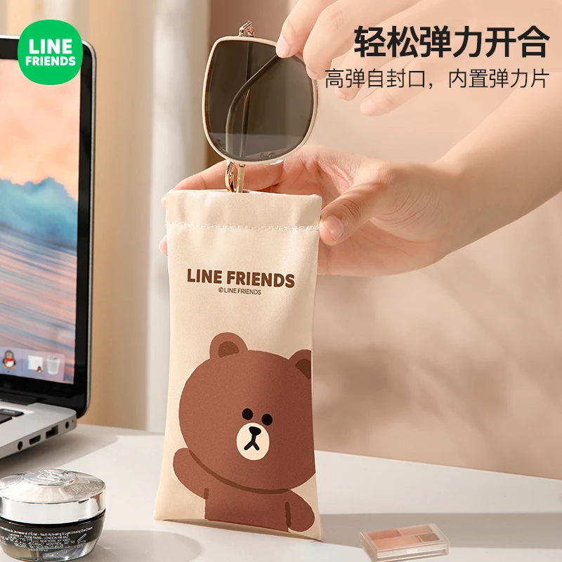 布朗熊墨镜收纳盒眼镜盒便携女款高级感抗压防摔磁吸学生收纳盒