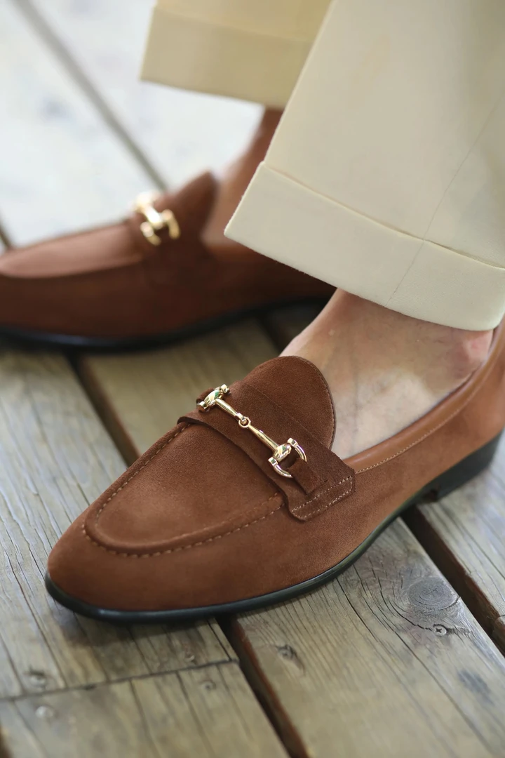 私人定制男夏季休闲鞋马衔扣软结构乐福鞋时尚复古透气百搭潮流