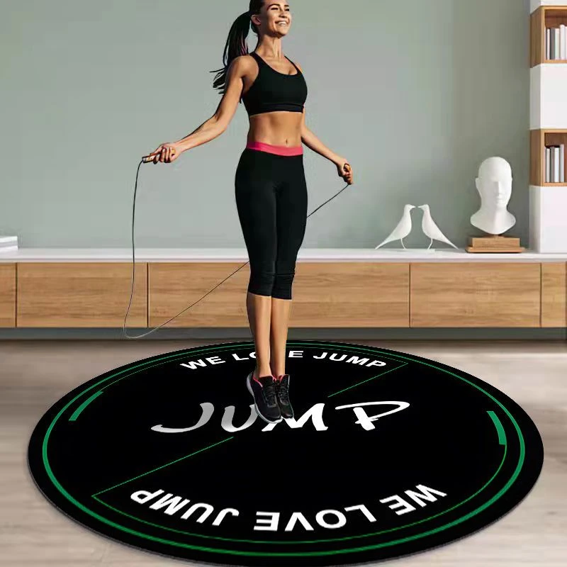 跳绳垫子隔音减震垫圆形地毯室内健身垫防震防滑瑜伽垫静音跳操垫