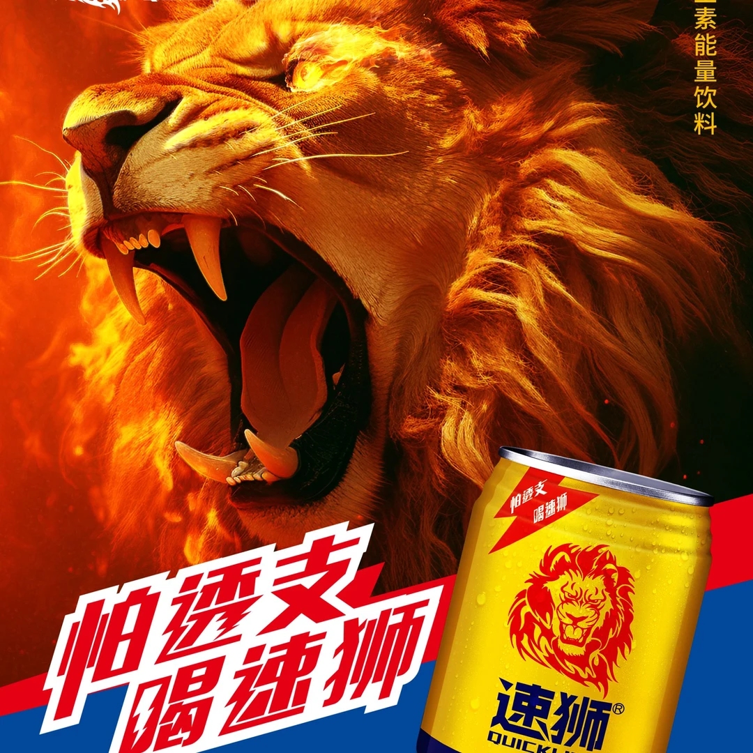 速狮怕透支 喝速狮 维生素能量饮料 24罐  营养活力冷藏运动