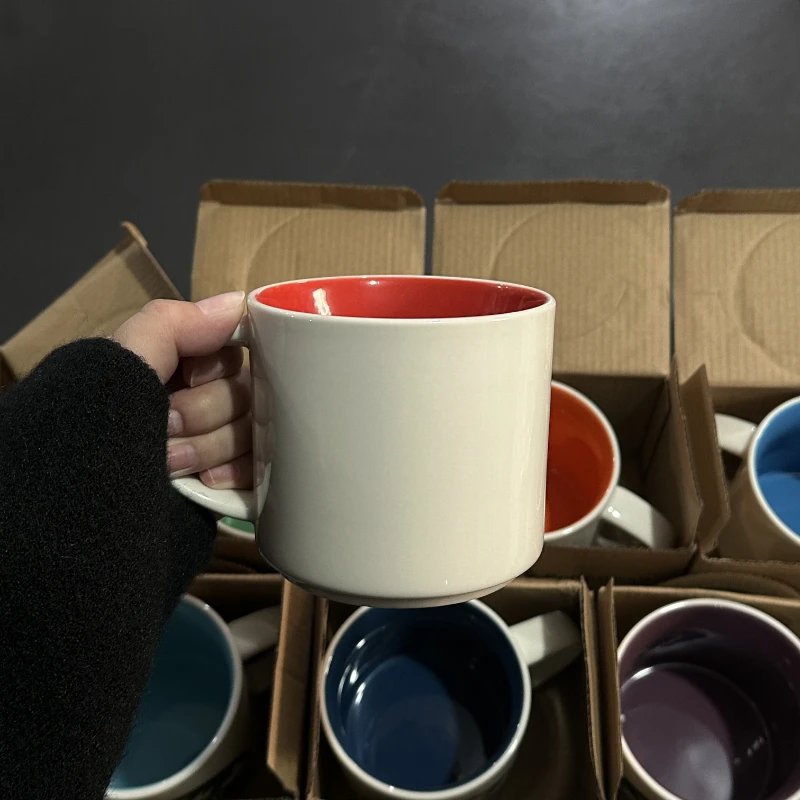 高颜值手柄咖啡杯随手杯