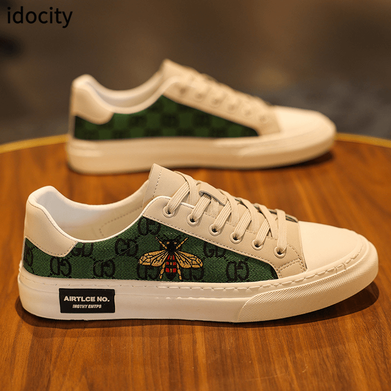 idocity新款百搭透气薄款潮牌帆布鞋男士休闲布鞋男帆布潮鞋男