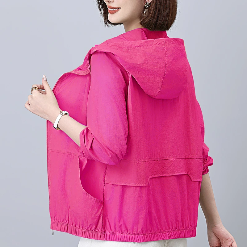 薄款防晒衣女2025夏季新款中年妈妈韩版大码宽松百搭防晒服外套女