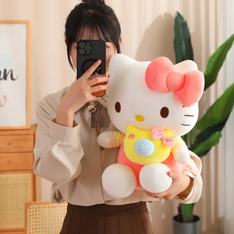 正版hellokitty公仔毛绒玩具凯蒂猫玩偶KT猫咪床上布娃娃女生礼物