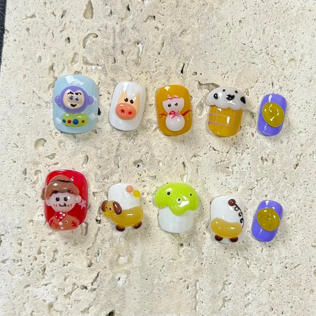 【大喜家】纯手工美甲～捏捏玩具总动员