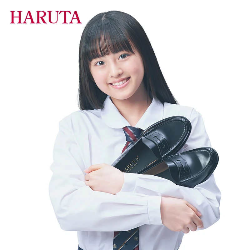 Haruta日系百搭牛皮鞋3804学院风JK制服鞋低跟轻底舒适乐福鞋女