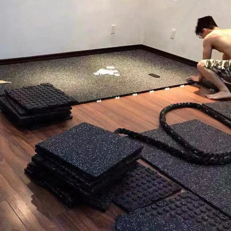 健身房橡胶地垫减震垫幼儿园橡胶垫室内运动地垫力量区防震隔音垫