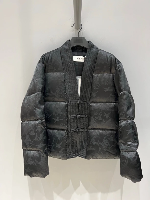 WIWH上衣｜新中式暗纹提花短款R棉服WHZY4W725