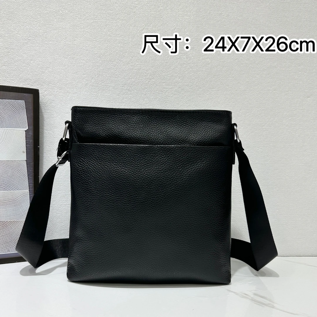 真皮头层牛皮 竖款百搭商务潮流男士时尚男款大容量 单肩包斜挎包