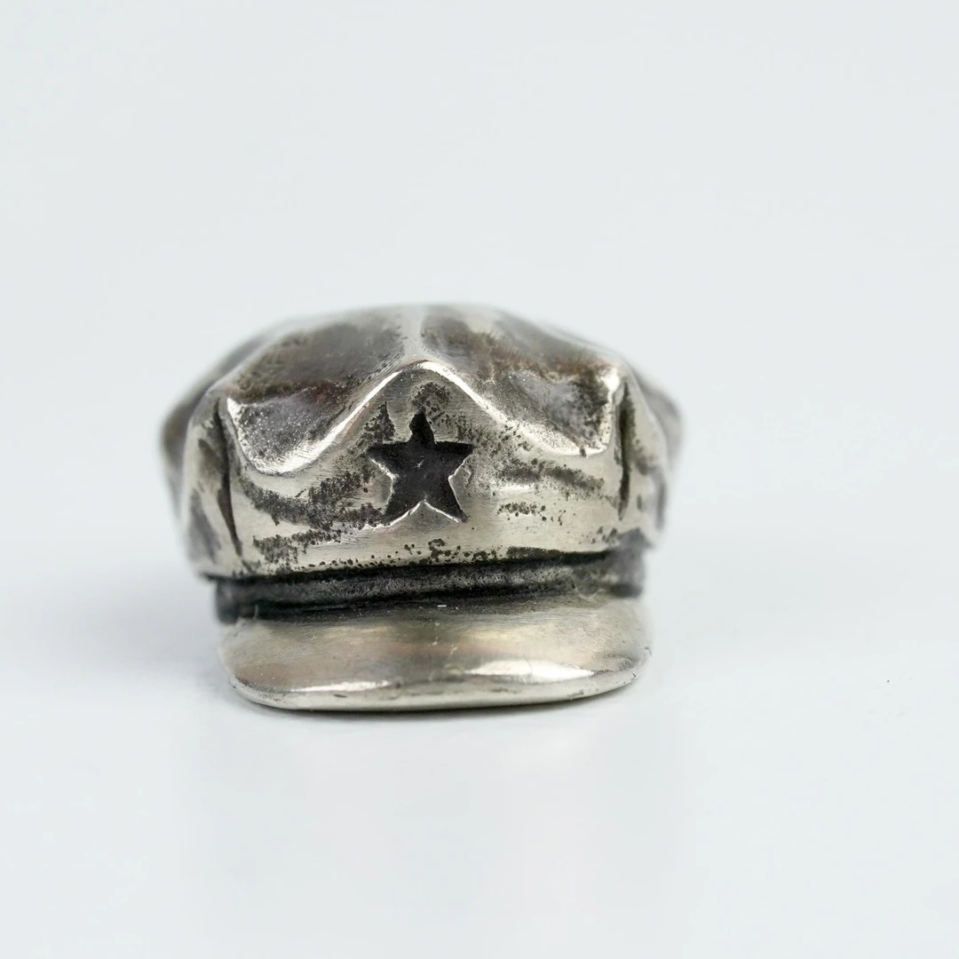 显若 吊坠925银 搞怪系列之《八角帽》吊坠 显若手工  原创雕刻手作