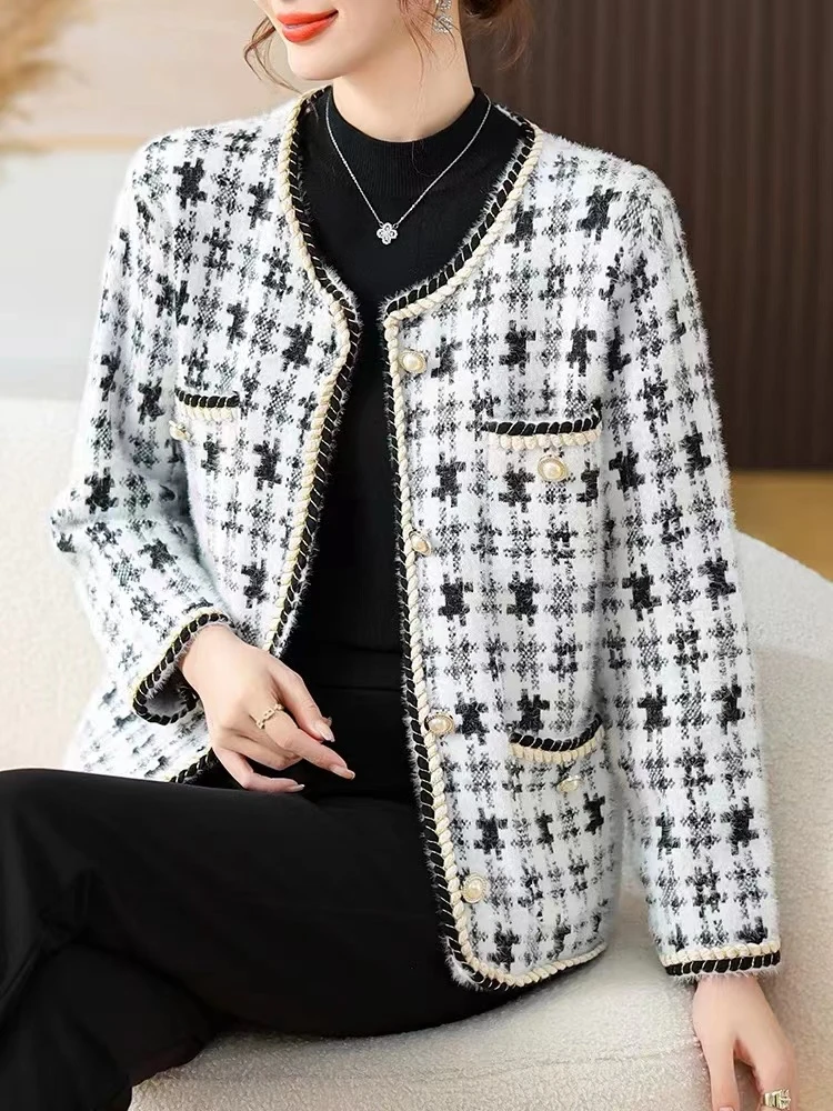 2161-DY3热卖爆款精致小香风外套女新款宽松开衫