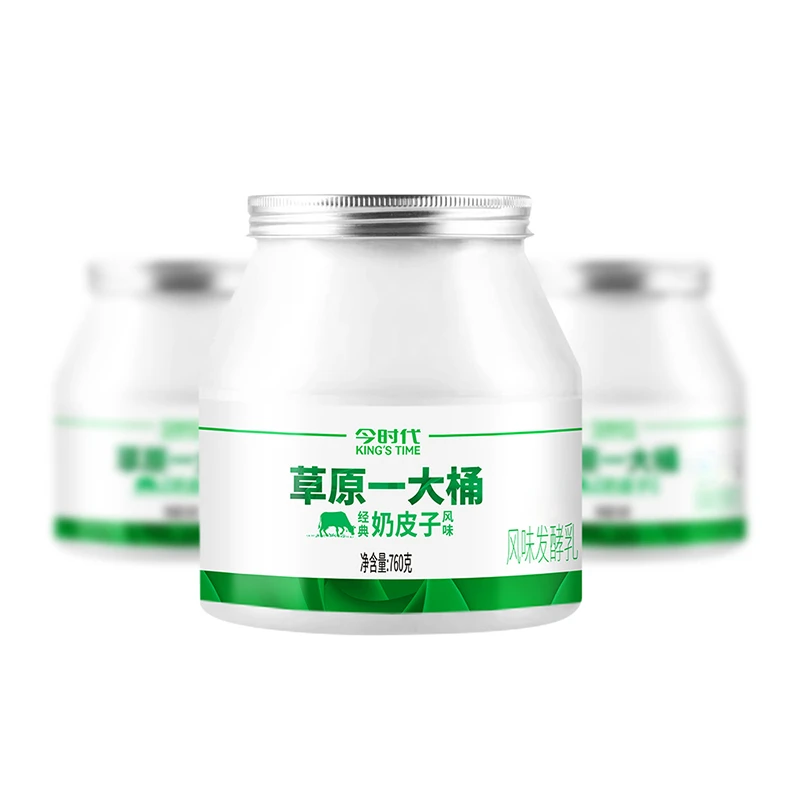 【顺丰包邮】今时代奶皮子酸奶蒙古老酸奶单罐发酵760g*3桶低温酸奶