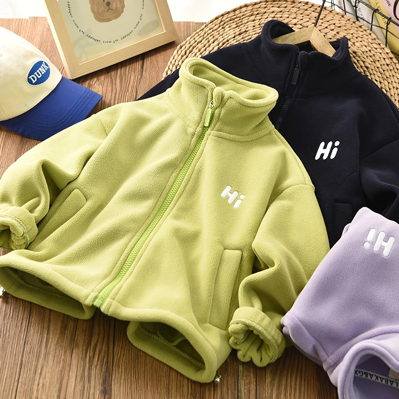 男童加绒外套秋冬2024新款儿童双面奥粒绒加厚保暖防风中大童上衣