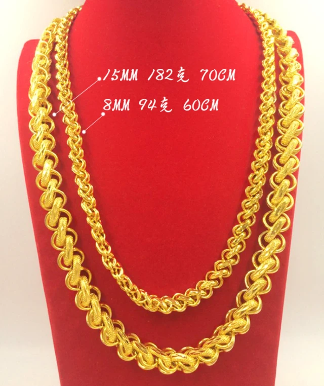 合金项链 2024新款【泰链】男士时尚潮流霸气素款百搭百搭潮男金色