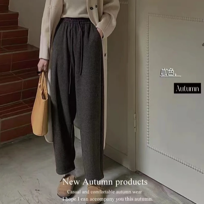 （小个子）“落日”韩系奶奶裤 秋季新款宽松休闲奶奶裤秋冬