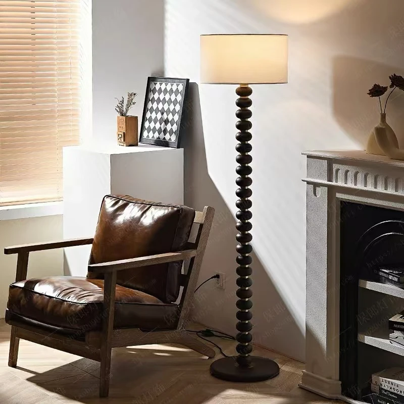 法式复古客厅落地灯设计师新中式放卧室高级感地灯台灯