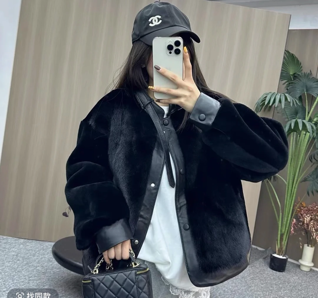 TG 2024｜冬日情书 海宁皮毛一体原皮原毛原生态女外套红人上新