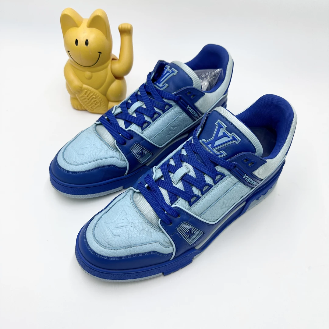 Lv/42.5码/北卡蓝浮雕Trainer板鞋/95新
