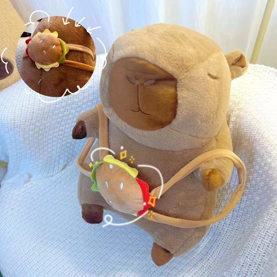 超萌可爱卡皮巴拉毛绒玩具40cm左右 有问题联系客服