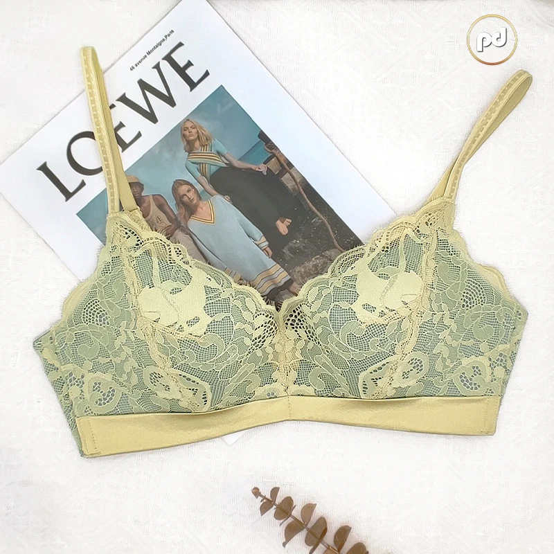 翡丽无钢圈舒适聚拢内衣 性感蕾丝遮副乳DH2201敦煌主题设计