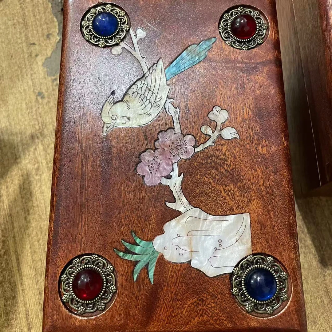 307-----彩贝 木盒 （内有物）家居摆件