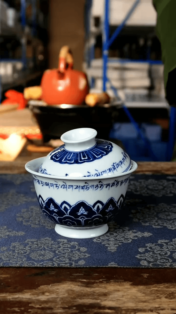 【闪购商品】陶瓷杯曼陀盖碗 大