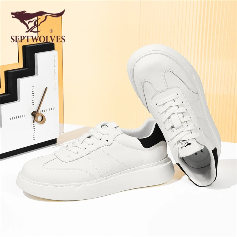 七匹狼休闲小白鞋四季新款官方正品皮鞋秋季潮流百搭时尚阿甘板鞋