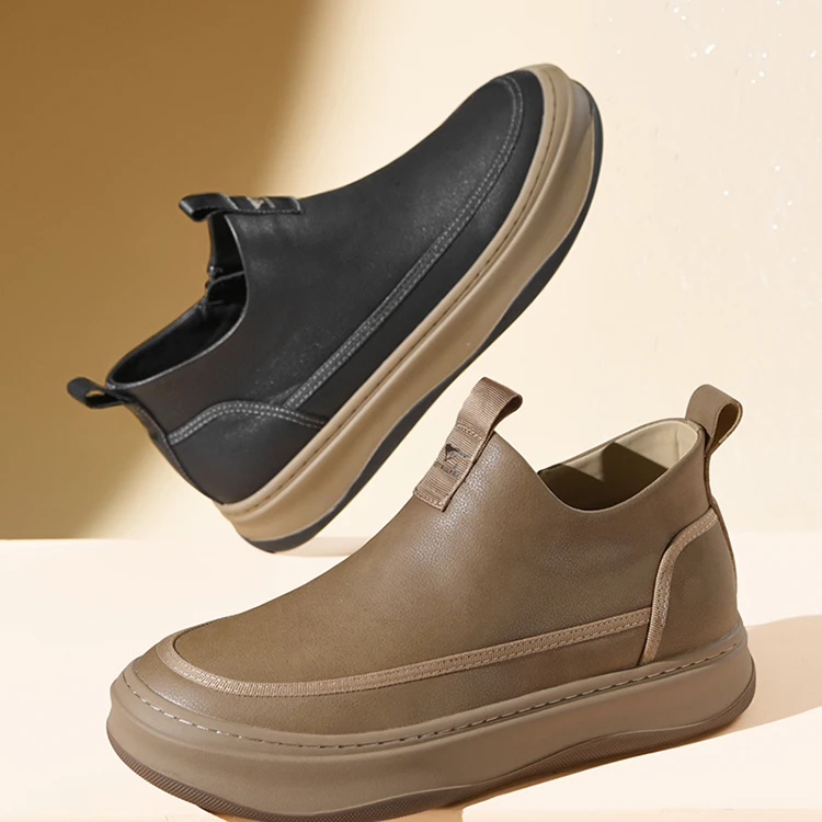 七匹狼男鞋一脚蹬舒适休闲皮鞋百搭防滑中邦男士皮鞋0852