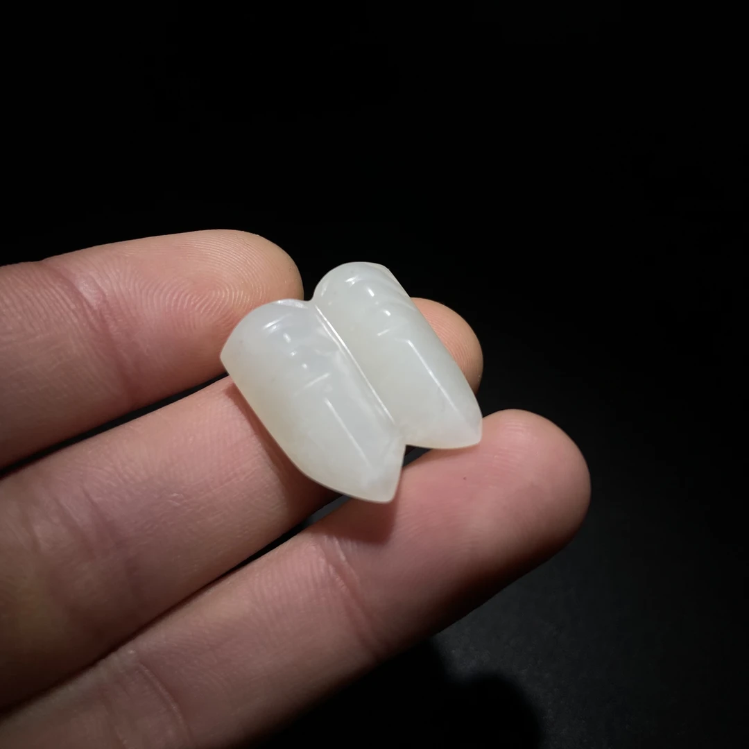 （放漏福利）和田玉白玉双蝉