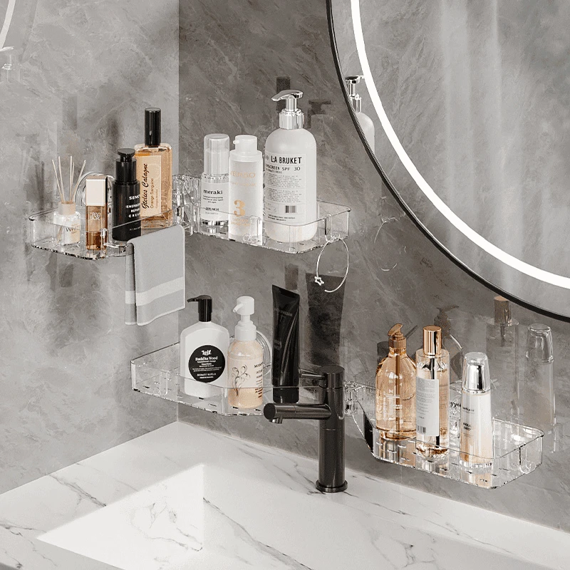 格流家用吸盘水龙头置物架家用卫生间壁挂沥水架免打孔收纳架SPM