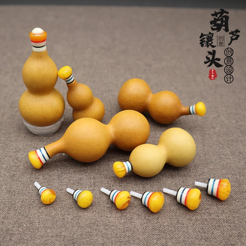 手捻文玩葫芦镶口配件塞子蜜蜡色龙头修复配饰镶头高端大气美观