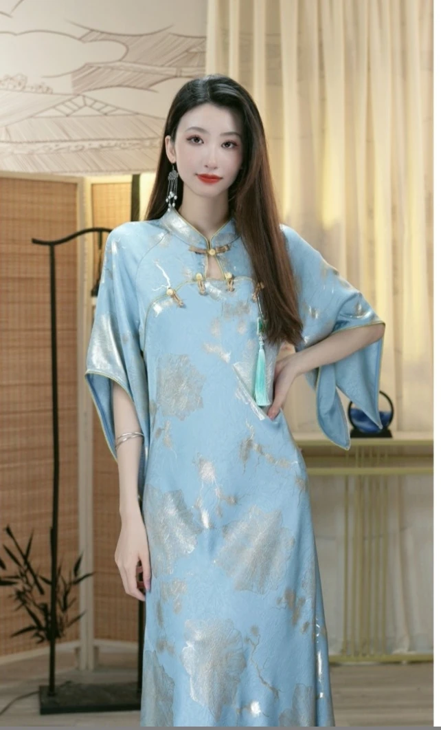 （复合链接）花享悦新中式国风复古显瘦修身日常裙子