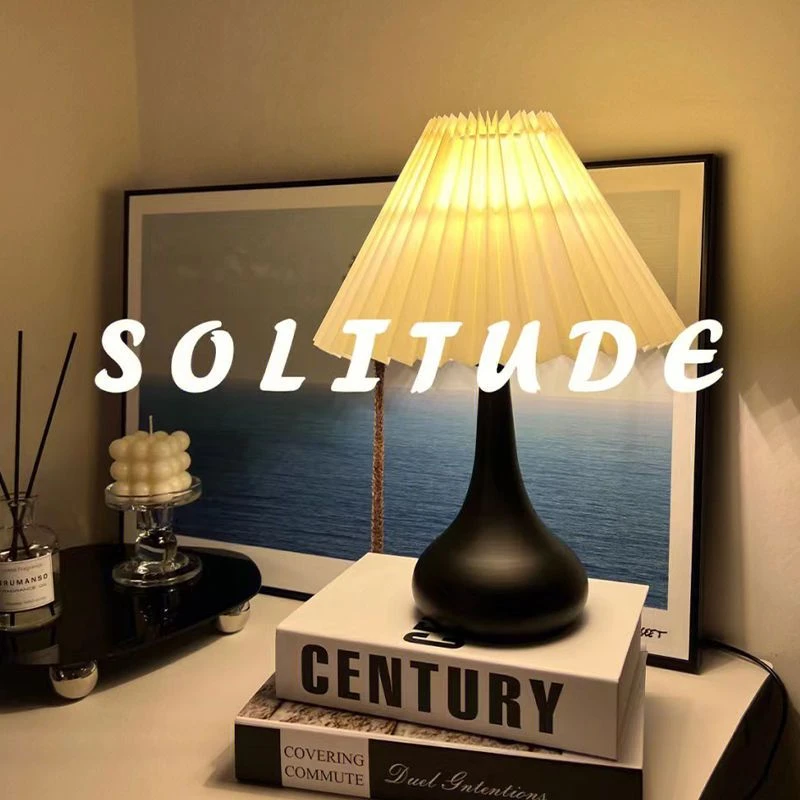 复古台灯卧室小夜灯中古简约现代高级感美式装饰氛围感床头灯客厅