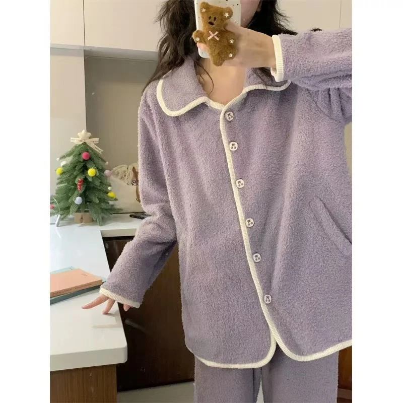 冬季德绒套头睡衣家居服宅家合集3号