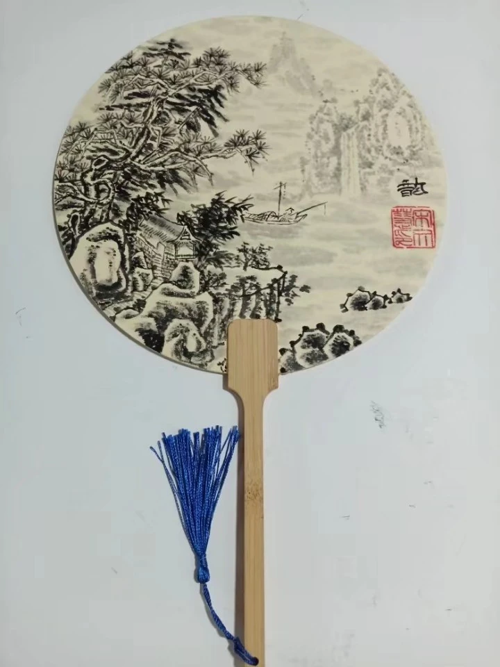 直径20cm双面团扇水墨山水摆件！特殊型号直播间订制