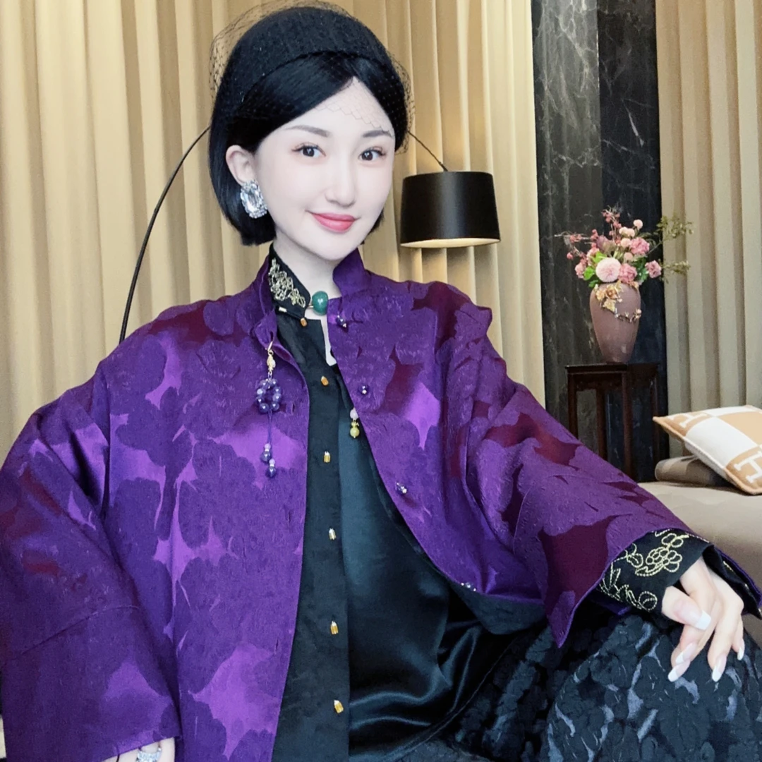 Betty Bairn【紫魁】早春新中式国风上衣24-BW1086