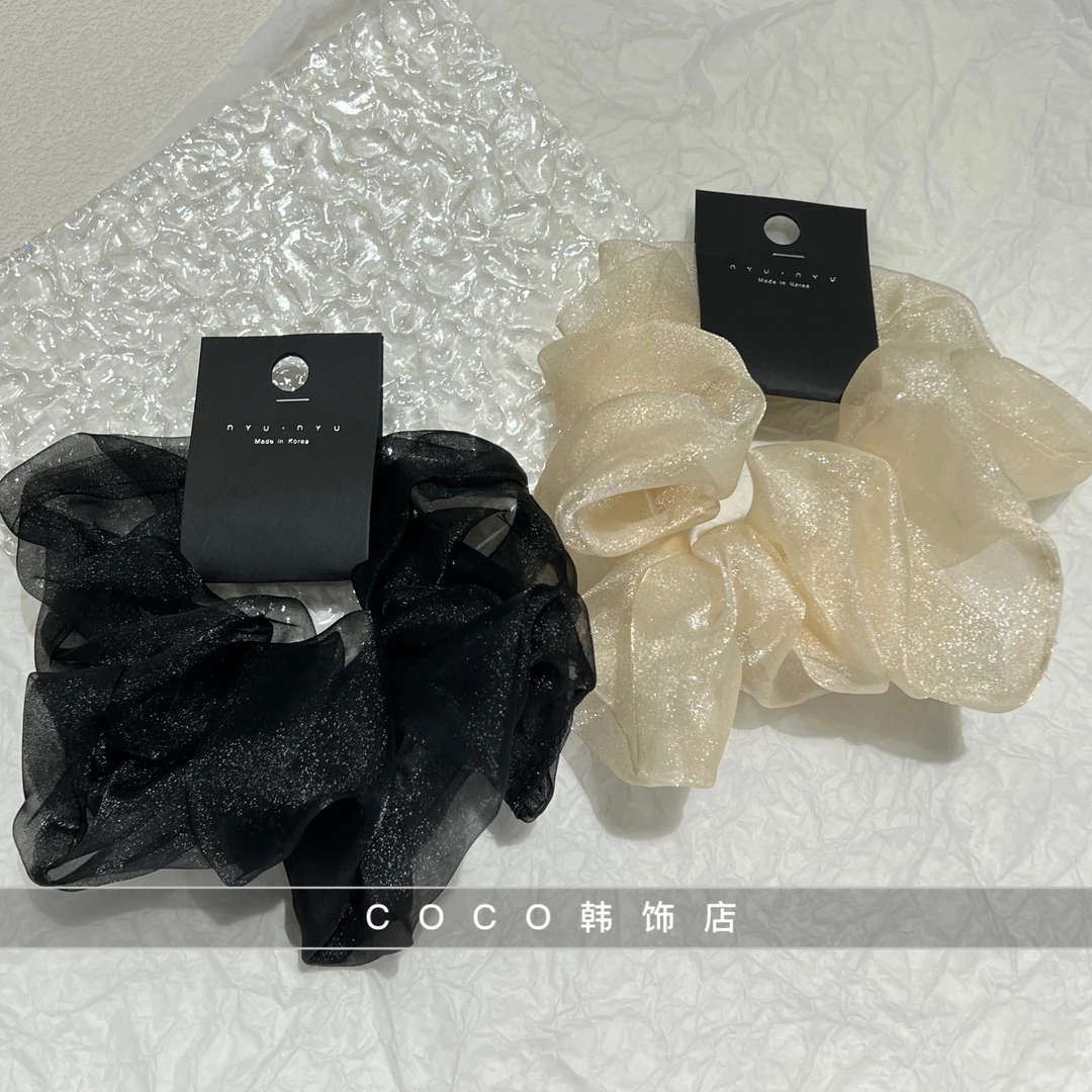 网纱纯色发饰简约发圈时尚百搭温柔优雅ins法式发绳皮筋气质头饰