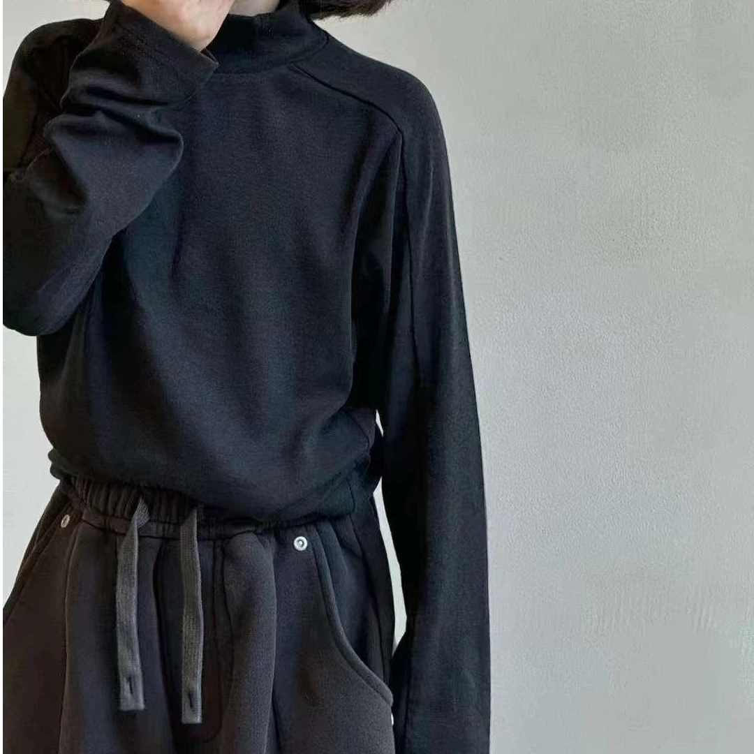 8305韩版2024冬季儿童时尚潮流百搭休闲黑色/深灰色德绒打底衣