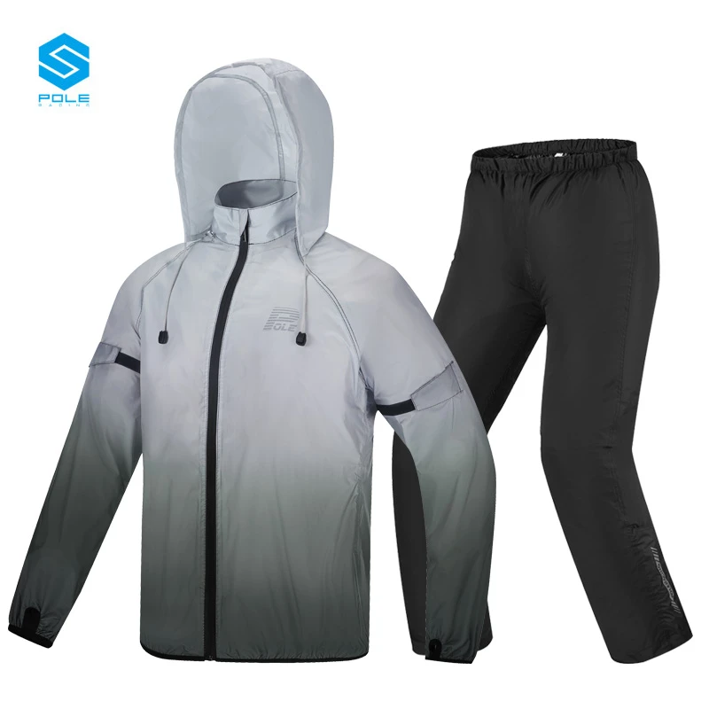 伟业POLE摩托车电动车分体式雨衣雨裤套装男女加厚防水骑行雨衣防