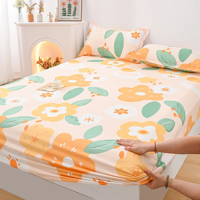 纯棉床笠全棉床笠罩床垫保护罩床罩床笠保护罩新款床垫罩保护套