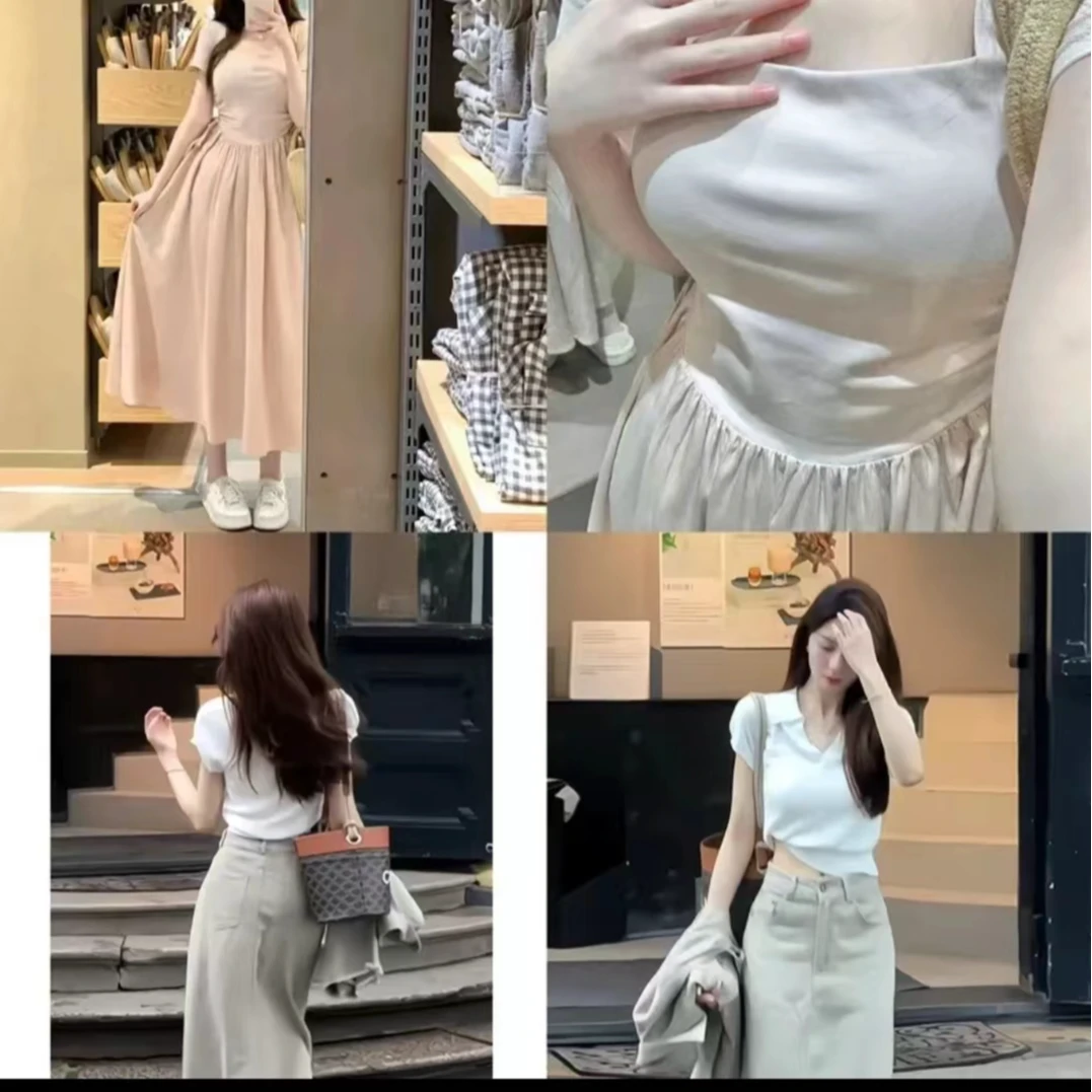 连衣裙显瘦气质针织高腰时尚夏季