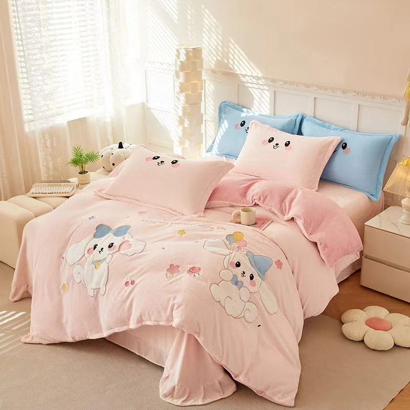 【欢乐狗】加绒加厚床品样品家纺床上用品套件实物下单