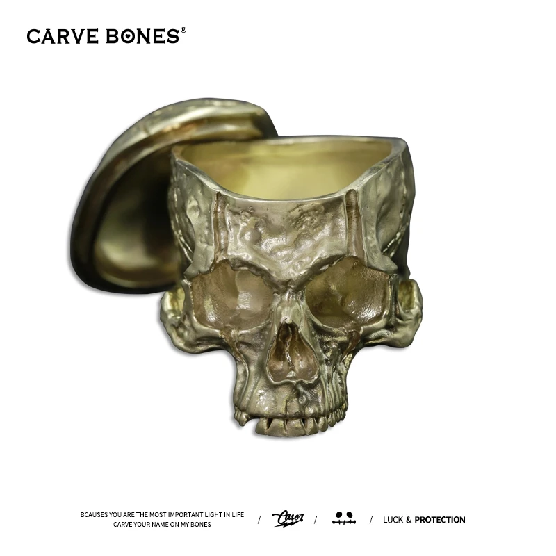 CARVE BONES/刻骨 首饰盒/箱 复古手工原创设计办公室骷髅储物盒