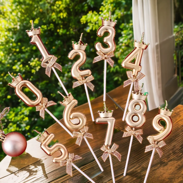 皇冠生日蜡烛数字蜡烛生日蛋糕有气氛装饰插件周岁生日蛋糕蜡烛