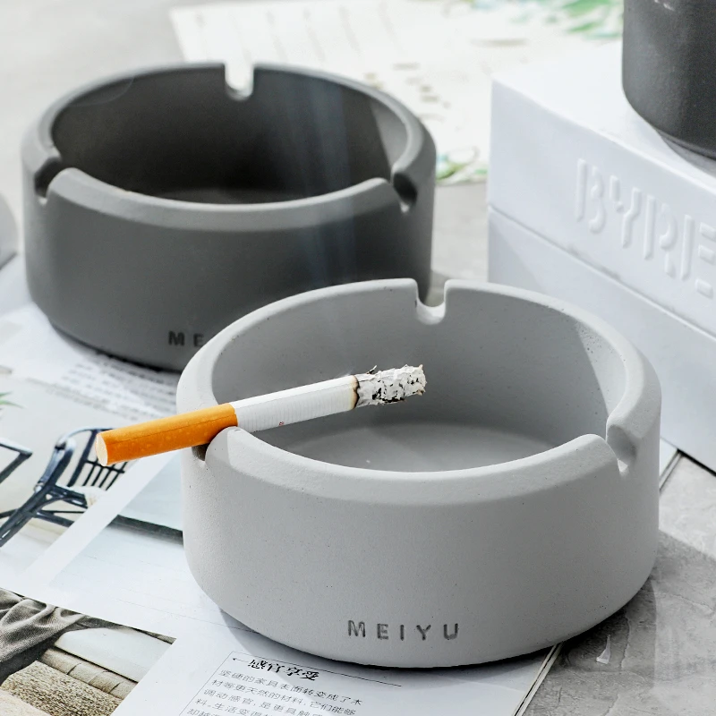 创意北欧ins水泥小烟灰缸烟碟家用办公商用民宿酒吧餐厅个性简约