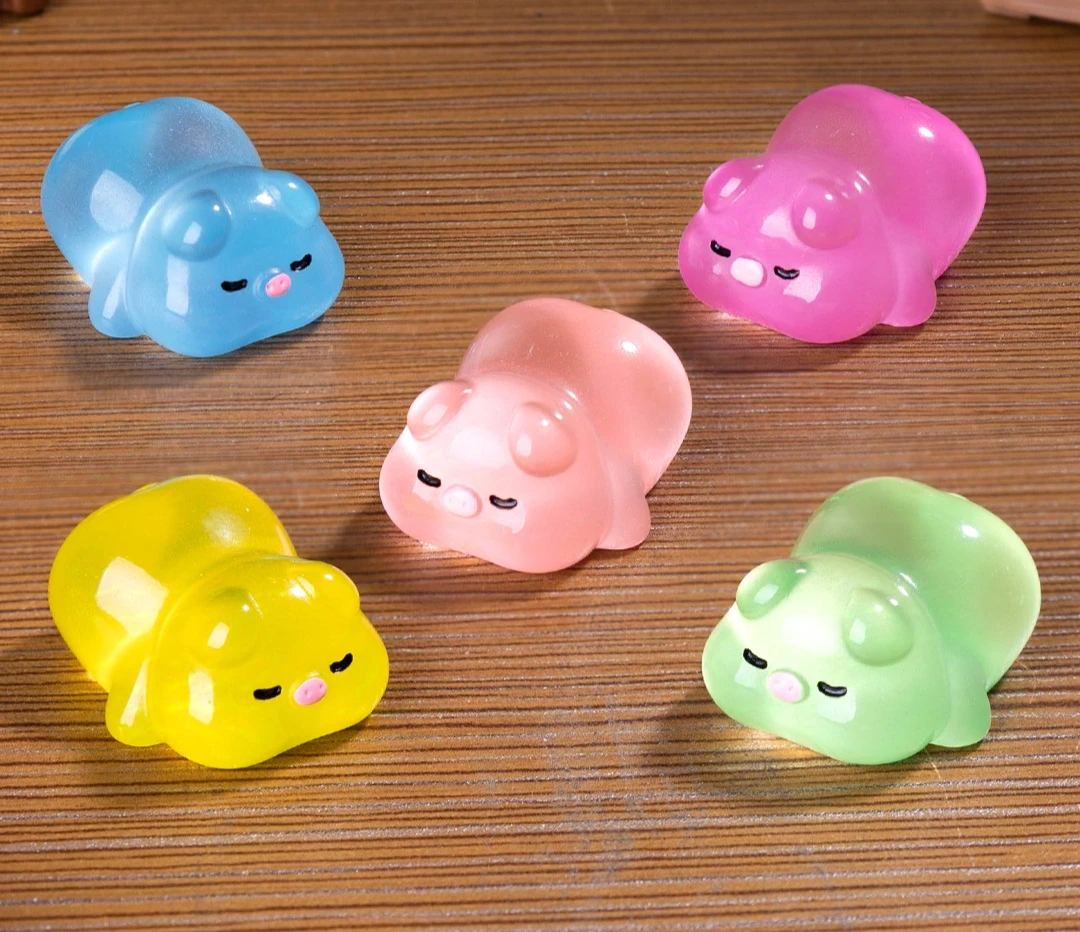 夜光趴趴小猪摆件（一套六色12只）全场两单包邮