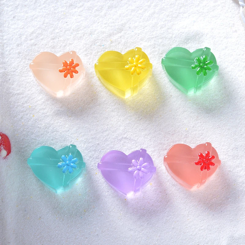 圣诞花朵爱心礼物盒摆件（六色12个）全场两单包邮