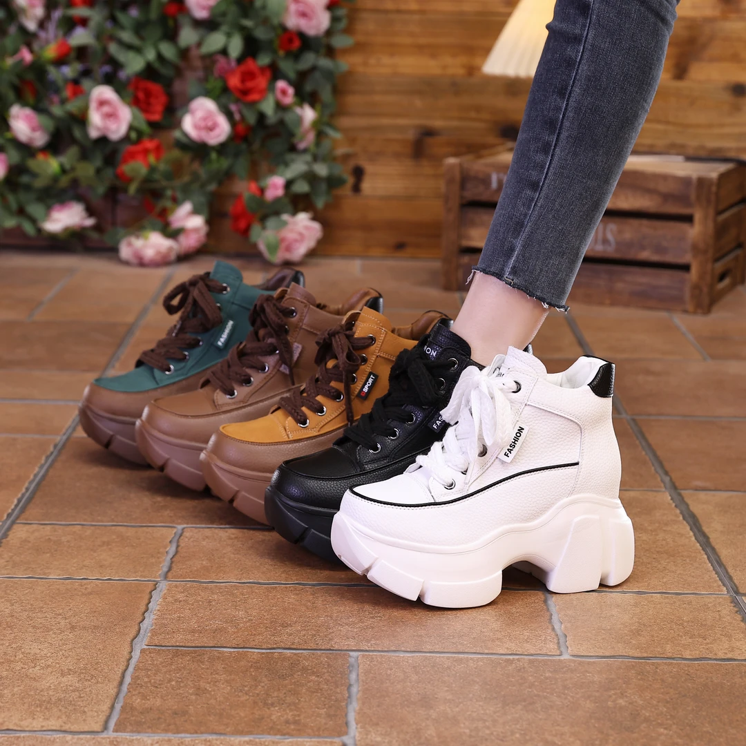 尚卡芙2025春秋时尚透气增高9cm个性休闲鞋短靴777-39