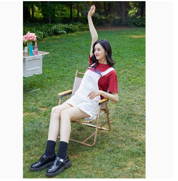 【向涵之同款】朵以2023夏季新款宽松休闲时尚背带裤38DX830059